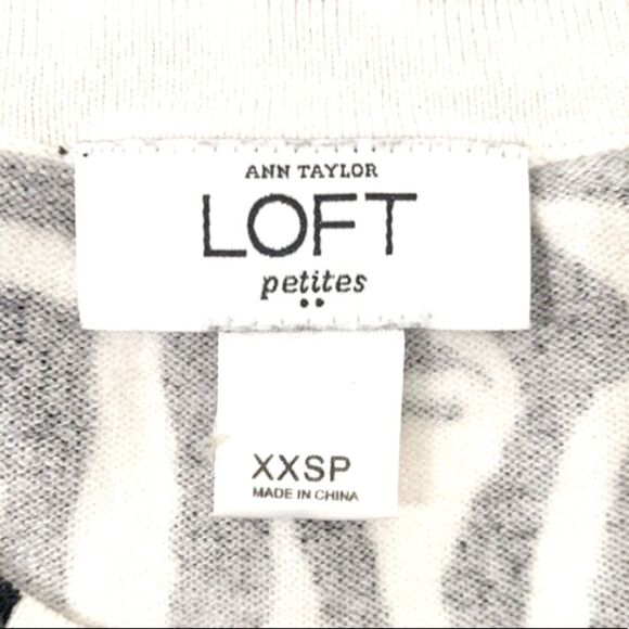 Ann Taylor Loft Petites black & white dres… - Picture 2 of 4